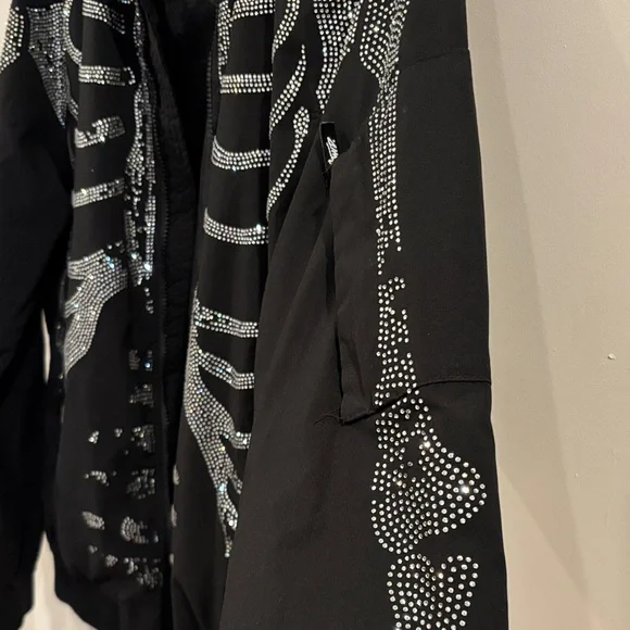 Pull&Bear Black Jacket with Silver Accents - Picture 8 of 14